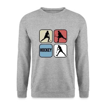 feldhockey hockey club hockey - Sweat-shirt Unisexe - gris chiné - Devant - Alina (178cm) & Michal (187cm)