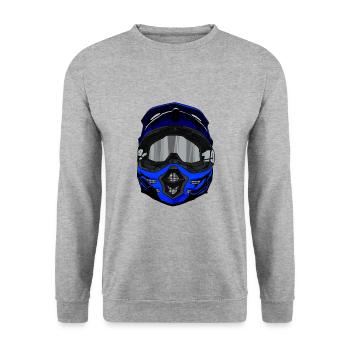 Motocross / Enduro / Freestyle mx / Dirtbike retro - Unisex Sweatshirt - salt & pepper - Front - Alina (178cm) & Michal (187cm)