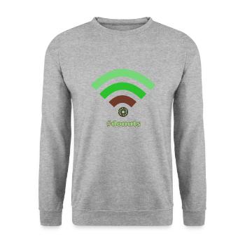 Wifi Donuts - Unisex Sweatshirt - salt & pepper - Front - Alina (178cm) & Michal (187cm)