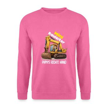 Bauleiter Bauherr Bagger Kinder Lustig - Unisex Pullover - Pink - Vorne