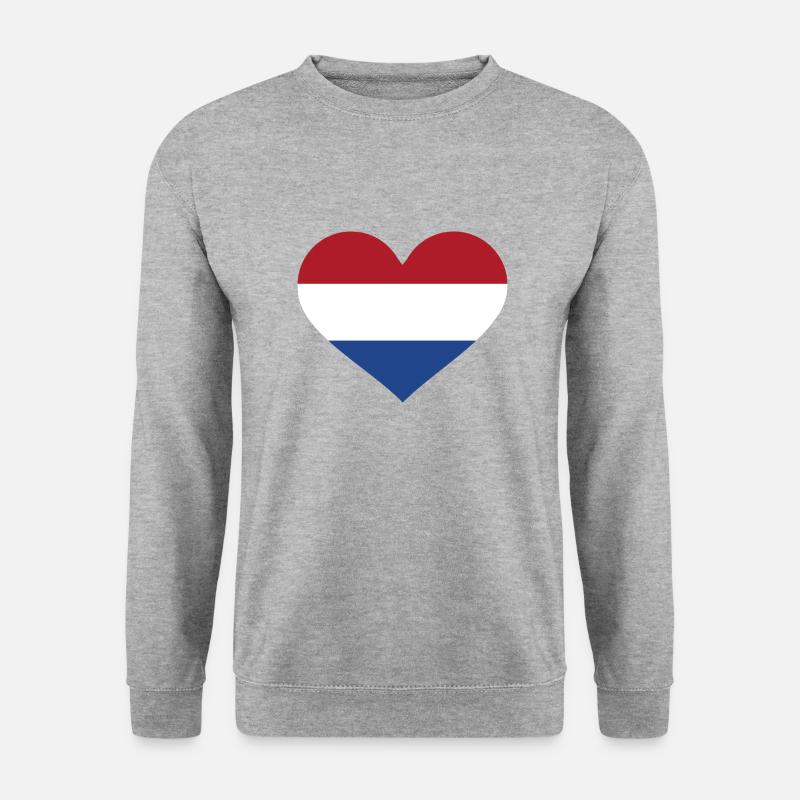 Niederlande - Unisex Pullover - Weißgrau meliert