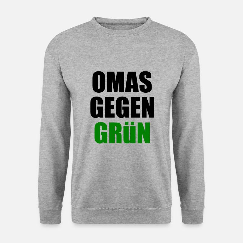 Omas gegen grün - Unisex Pullover - Weißgrau meliert