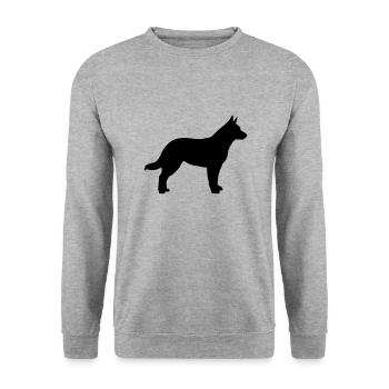 Chien de bétail australien - Sweat-shirt Unisexe - gris chiné - Devant - Alina (178cm) & Michal (187cm)