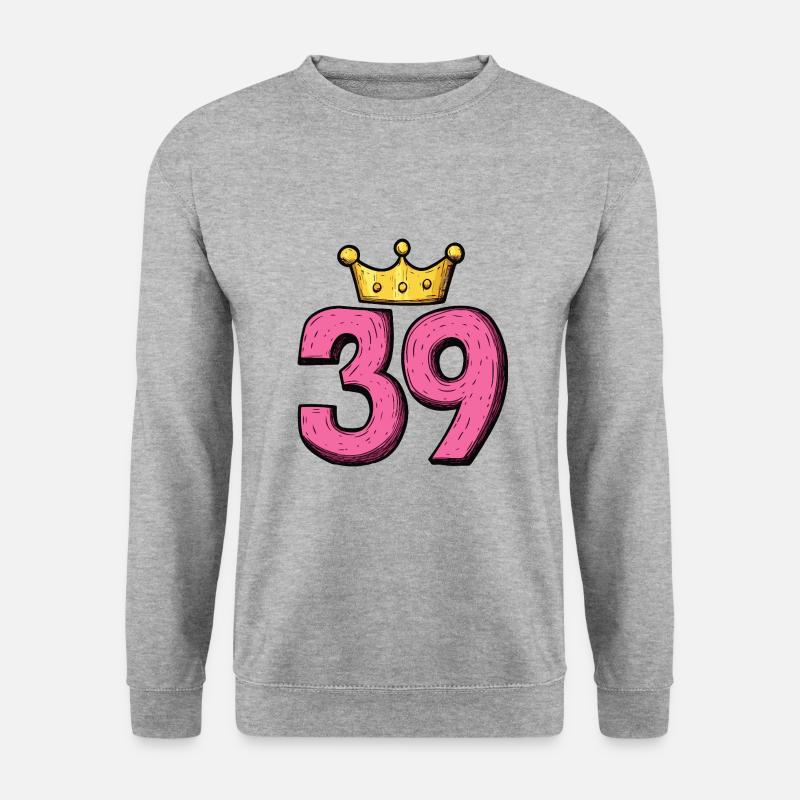 39 Number Crown - Unisex Sweatshirt - salt & pepper
