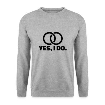 Demande en mariage - Sweat-shirt Unisexe - gris chiné - Devant - Alina (178cm) & Michal (187cm)