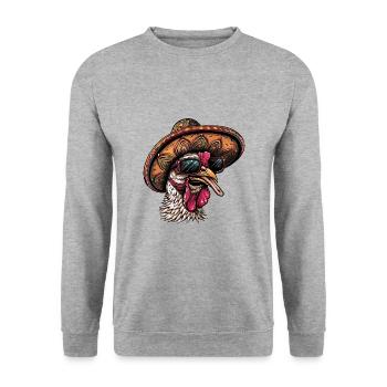 Turquie Bande dessinée drôle Sombrero - Sweat-shirt Unisexe - gris chiné - Devant - Alina (178cm) & Michal (187cm)