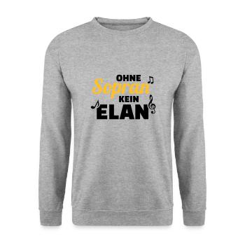 Chor - Unisex Pullover - Weißgrau meliert - Vorne - Alina (178cm) & Michal (187cm)