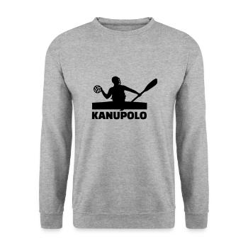 Kanupolo - Unisex Pullover - Weißgrau meliert - Vorne - Alina (178cm) & Michal (187cm)
