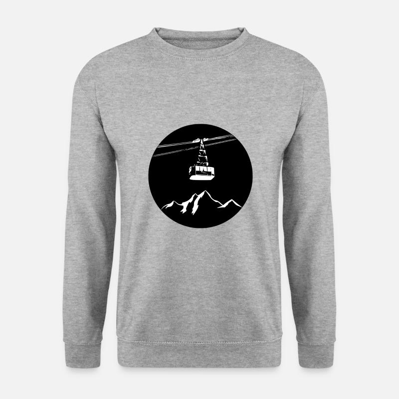 Mountain with gondola white - Unisex Sweatshirt - salt & pepper
