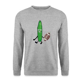 Football américain,Football,Concombre,Athlètes,Sports - Sweat-shirt Unisexe - gris chiné - Devant - Alina (178cm) & Michal (187cm)