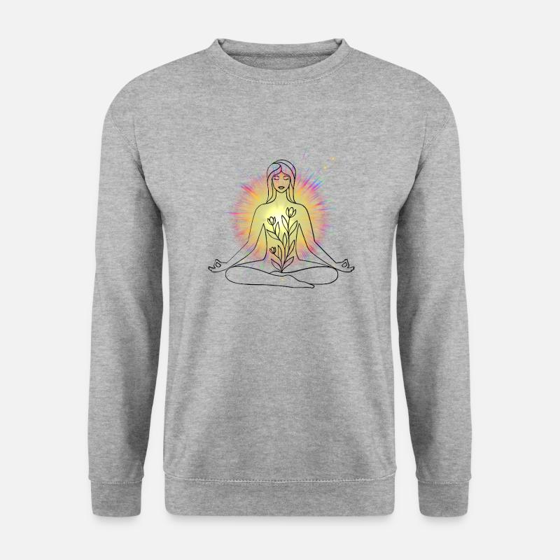 Soulglow - Unisex Pullover - Weißgrau meliert