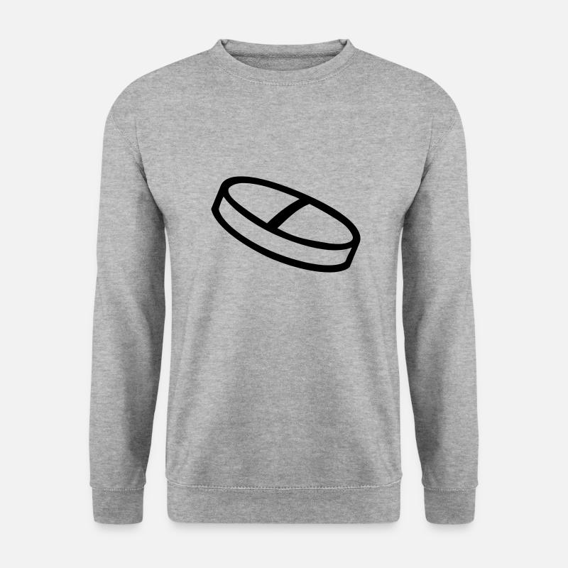 Tablette - Unisex Pullover - Weißgrau meliert