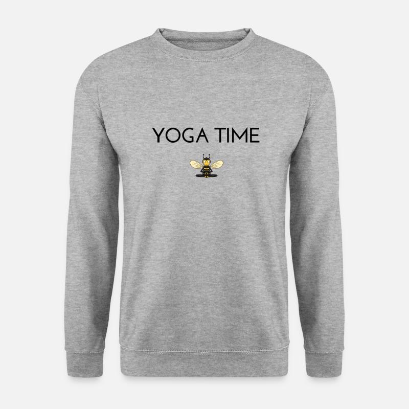 Yoga-Zeit - Unisex Pullover - Weißgrau meliert