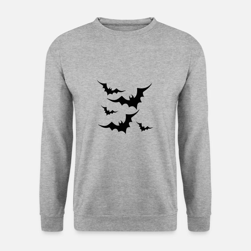 Fledermaus - Unisex Pullover - Weißgrau meliert