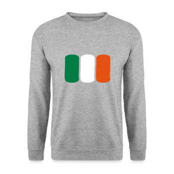Irland - Unisex Pullover - Weißgrau meliert - Vorne - Alina (178cm) & Michal (187cm)