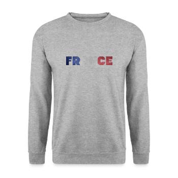 France France flag pattern - Unisex Sweatshirt - salt & pepper - Front - Alina (178cm) & Michal (187cm)