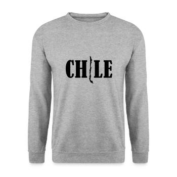 Chile - Unisex Pullover - Weißgrau meliert - Vorne - Alina (178cm) & Michal (187cm)