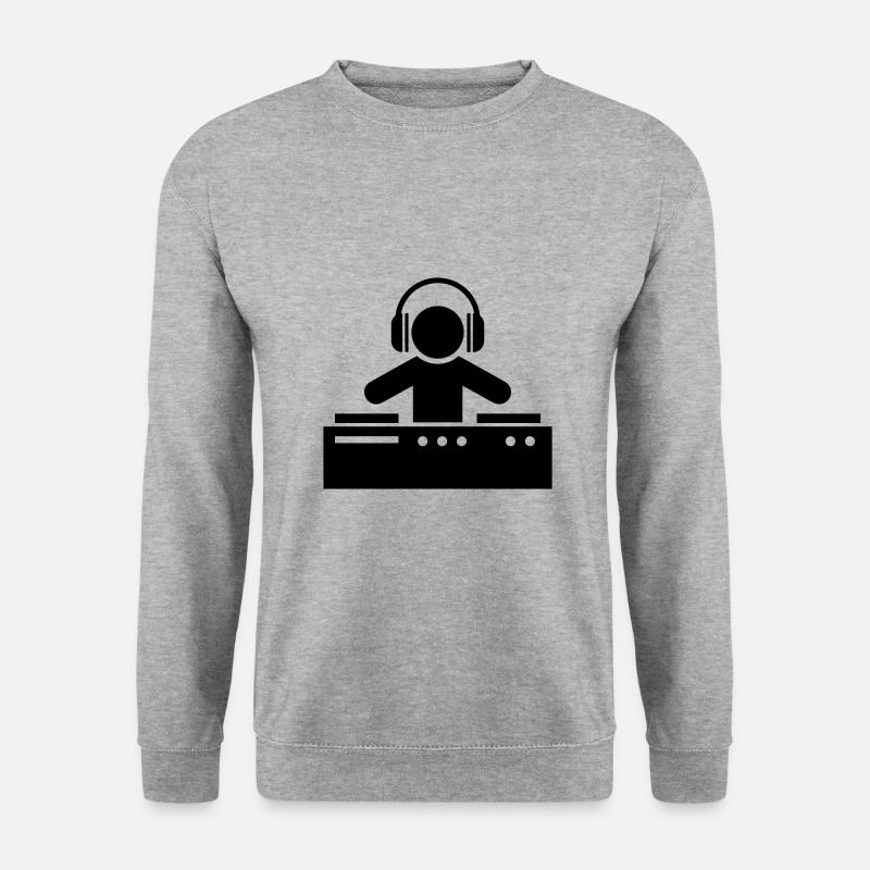 dj party - Unisex Pullover - Weißgrau meliert