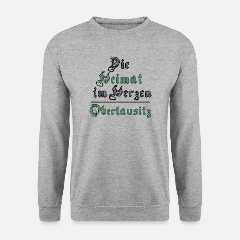 Oberlausitz - Unisex Pullover - Weißgrau meliert