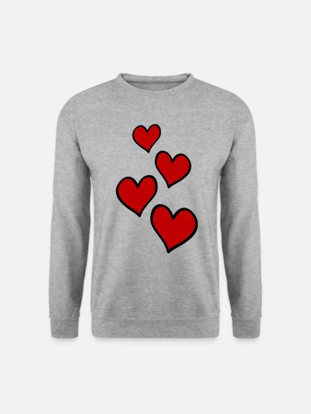 Hearts Love Symbol - Unisex Sweatshirt - salt & pepper