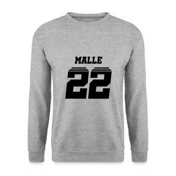malle 22 - Unisex Sweatshirt - salt & pepper - Front - Alina (178cm) & Michal (187cm)