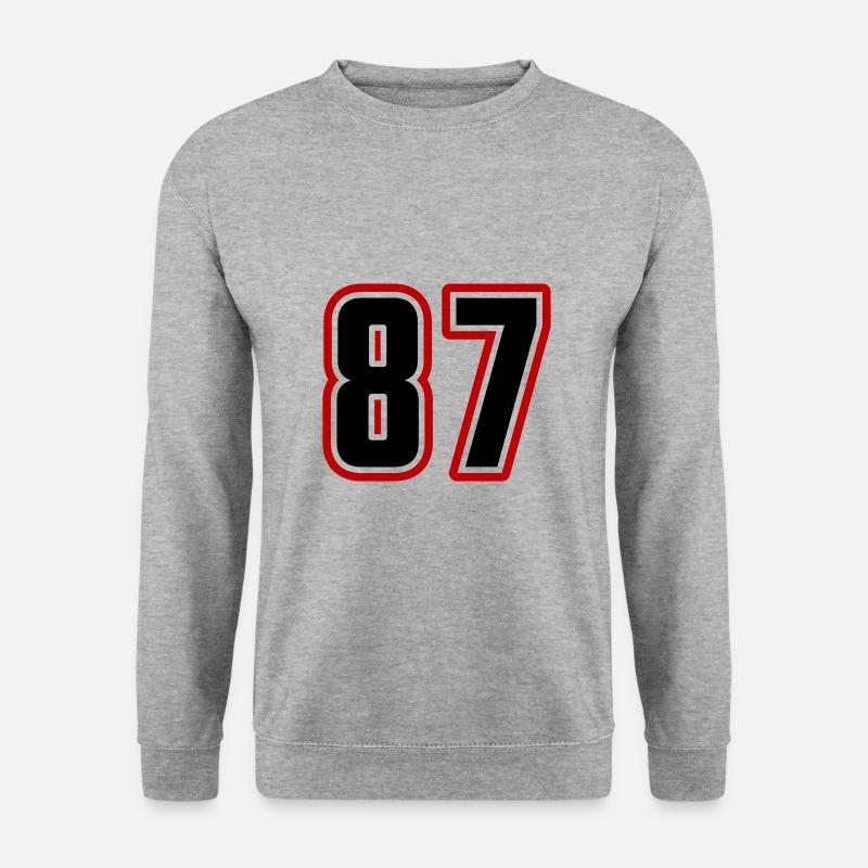 87 Number Symbol - Unisex Sweatshirt - salt & pepper