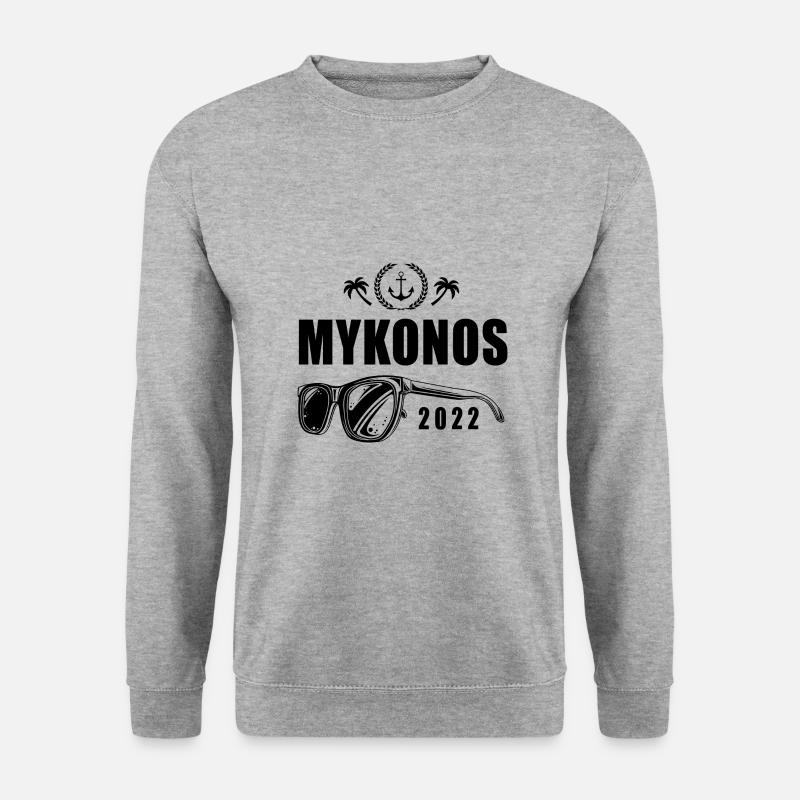 Mykonos 2022 - Unisex Pullover - Weißgrau meliert
