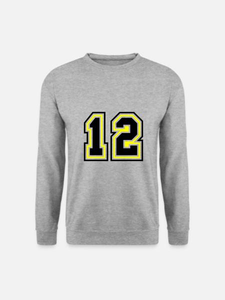 12 symbole de nombre - Sweat-shirt Unisexe - gris chiné
