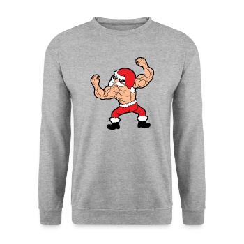 Thème noël père noël père noël - Sweat-shirt Unisexe - gris chiné - Devant - Alina (178cm) & Michal (187cm)