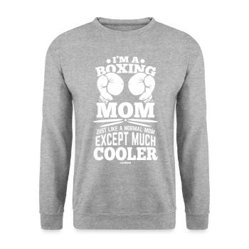I'm A Boxing Mom Just Like A Normal Mom Except Muc - Unisex Pullover - Weißgrau meliert - Vorne - Alina (178cm) & Michal (187cm)