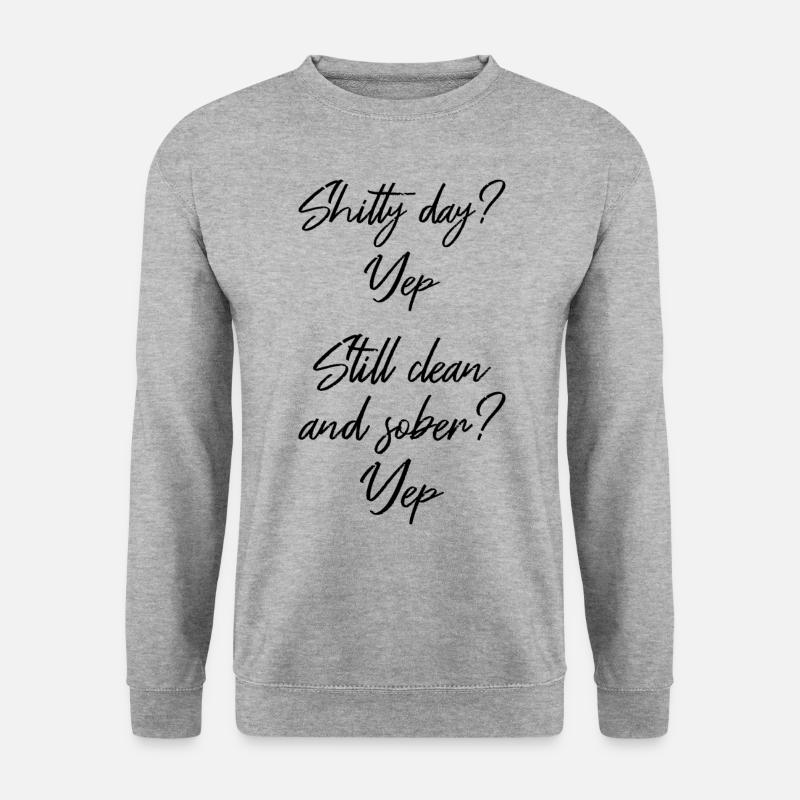Immer noch nüchtern III - NA AA 12 Schritte Wiederherstellung Nüchternheit - Unisex Pullover - Weißgrau meliert