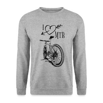 VTT dames : chemise chic pour l’amour vélo ! - Sweat-shirt Unisexe - gris chiné - Devant - Alina (178cm) & Michal (187cm)