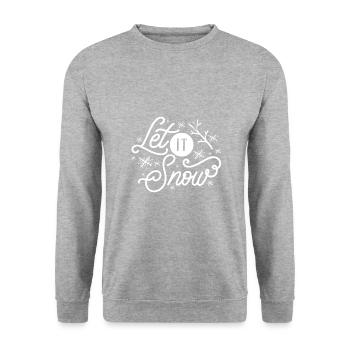 Qu’il neige - Sweat-shirt Unisexe - gris chiné - Devant - Alina (178cm) & Michal (187cm)