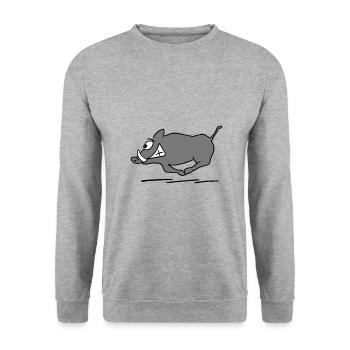 sanglier en cours d'exécution - Sweat-shirt Unisexe - gris chiné - Devant - Alina (178cm) & Michal (187cm)