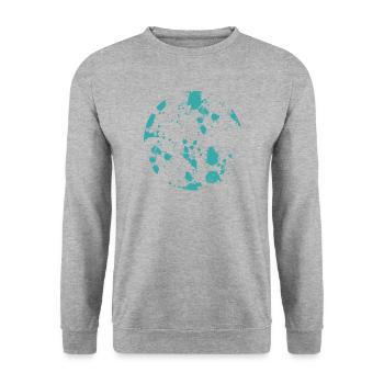 terra - turquoise - Unisex Sweatshirt - salt & pepper - Front - Alina (178cm) & Michal (187cm)