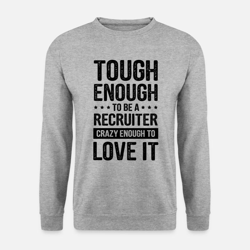 starker Personalvermittler werber - Unisex Pullover - Weißgrau meliert