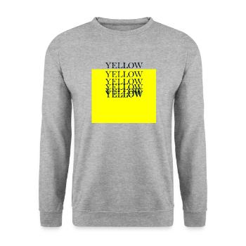 CMYK Yellow Gelb - Unisex Sweatshirt - salt & pepper - Front - Alina (178cm) & Michal (187cm)