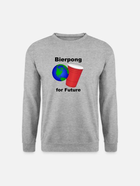 Bierpong for Future - Unisex Pullover - Weißgrau meliert