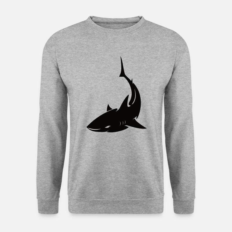 Hai Shark - Unisex Pullover - Weißgrau meliert