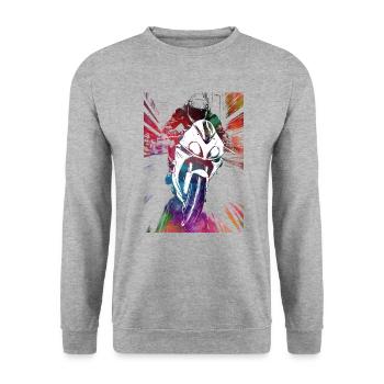 Motor racing #motor #sport - Unisex Sweatshirt - salt & pepper - Front - Alina (178cm) & Michal (187cm)
