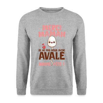 Funny Mother's Day Mom Boyly Girly - Unisex Sweatshirt - salt & pepper - Front - Alina (178cm) & Michal (187cm)