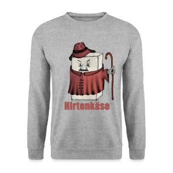 Hirtenkäse - Unisex Pullover - Weißgrau meliert - Vorne - Alina (178cm) & Michal (187cm)