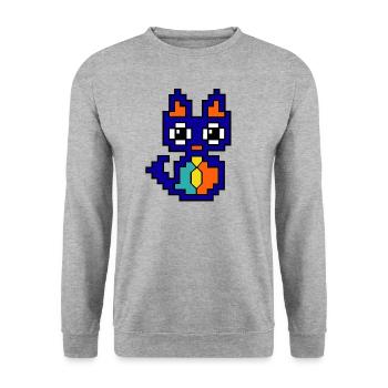 Kitty - Unisex Sweatshirt - salt & pepper - Front - Alina (178cm) & Michal (187cm)