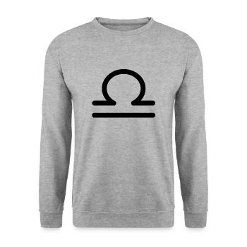 Libra zodiac black - Unisex Sweatshirt - salt & pepper - Front - Alina (178cm) & Michal (187cm)