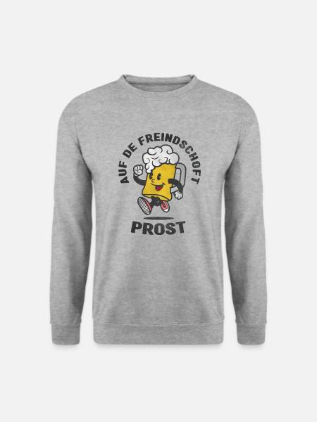 Prost - Unisex Pullover - Weißgrau meliert