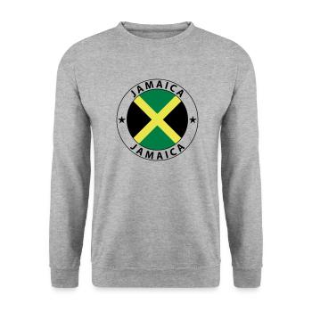 Jamaika Design - Sweat-shirt Unisexe - gris chiné - Devant - Alina (178cm) & Michal (187cm)