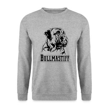 BULLMASTIFF Dogs Dog Portrait Wilsigns - Unisex Sweatshirt - salt & pepper - Front - Alina (178cm) & Michal (187cm)