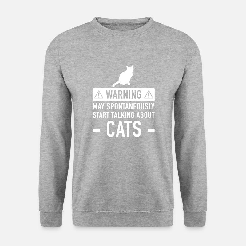 Lustige Katzen-Geschenk-Idee - Unisex Pullover - Weißgrau meliert