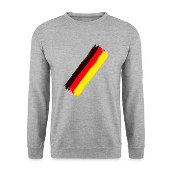 Germany Flag German Flag Germany German - Unisex Sweatshirt - salt & pepper - Front - Alina (178cm) & Michal (187cm)