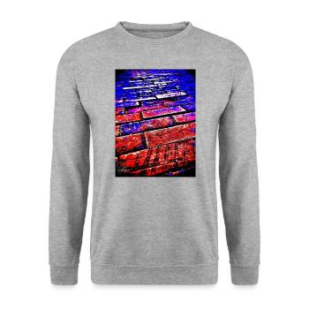 Holzweg - Unisex Pullover - Weißgrau meliert - Vorne - Alina (178cm) & Michal (187cm)